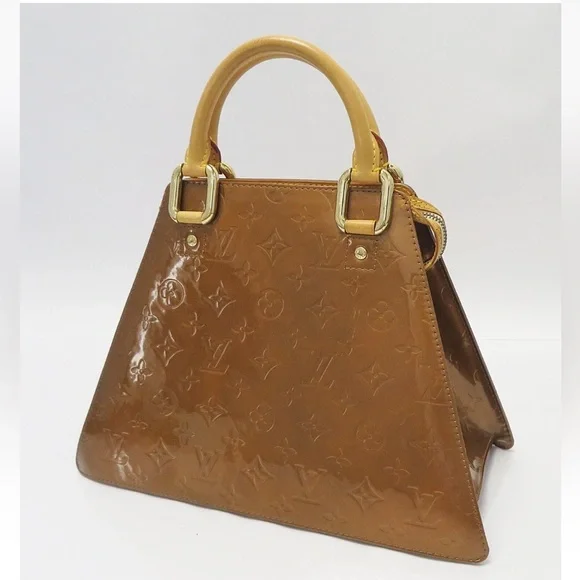 Louis Vuitton Tan Patent Leather Satchel - Picture 1 of 15